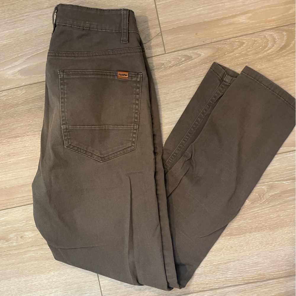 Plaid and Plain vintage army green pants